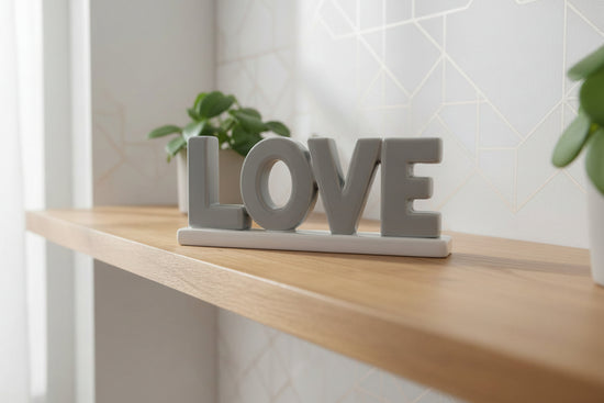 Scritta love in ceramica