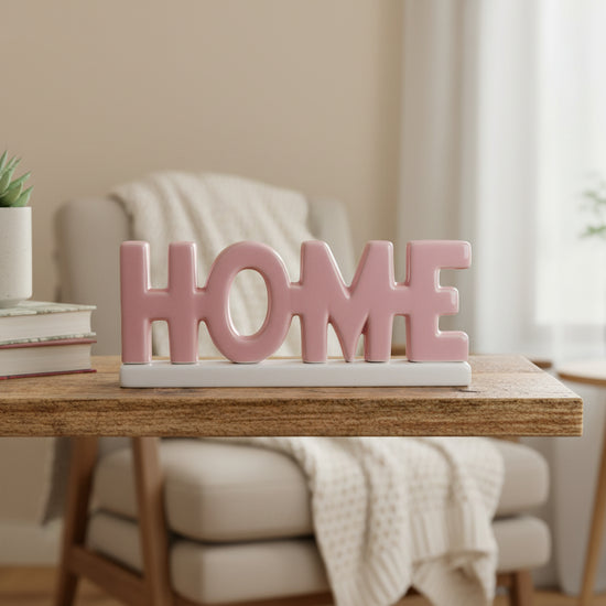 Scritta home in ceramica