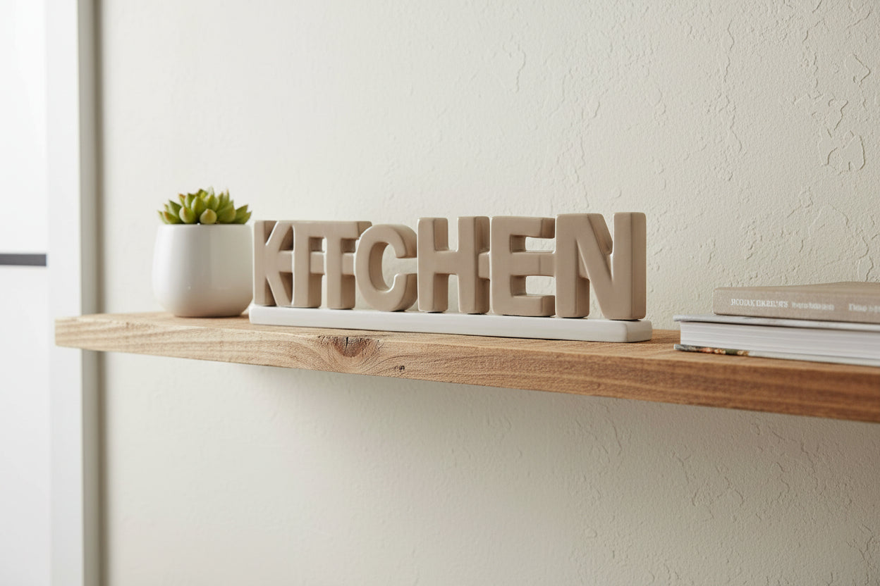 Scritta kitchen in ceramica