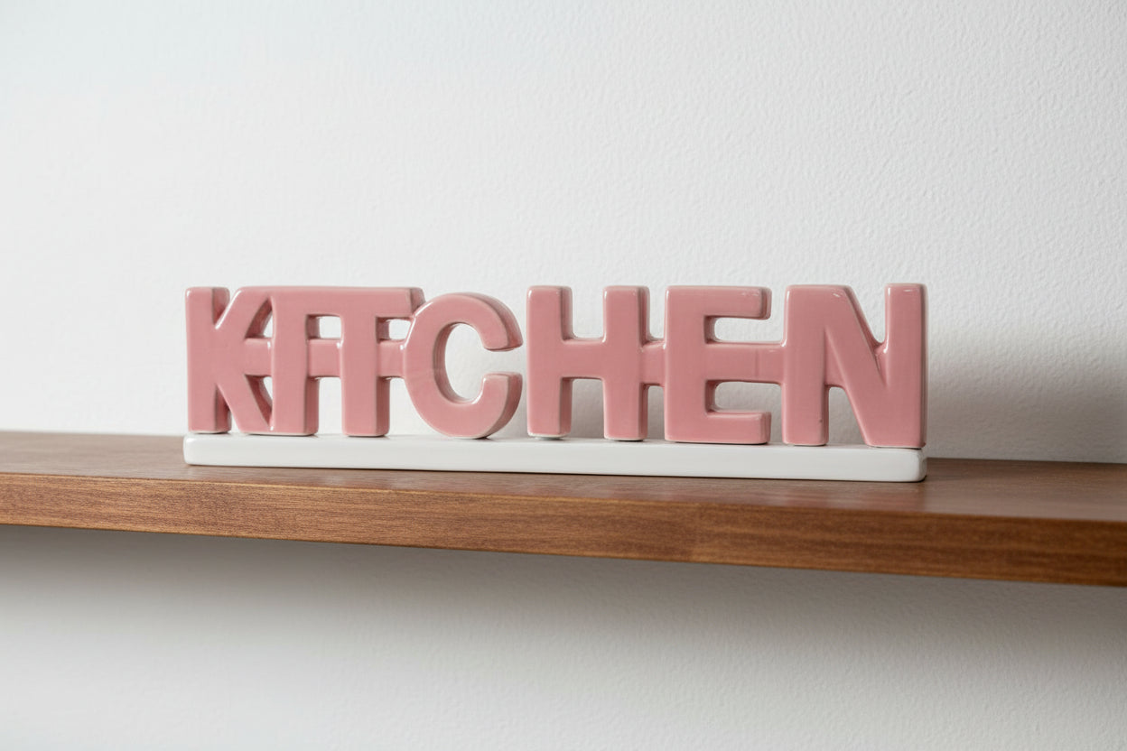 Scritta kitchen in ceramica