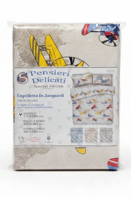 Copriletto Singolo Aerei