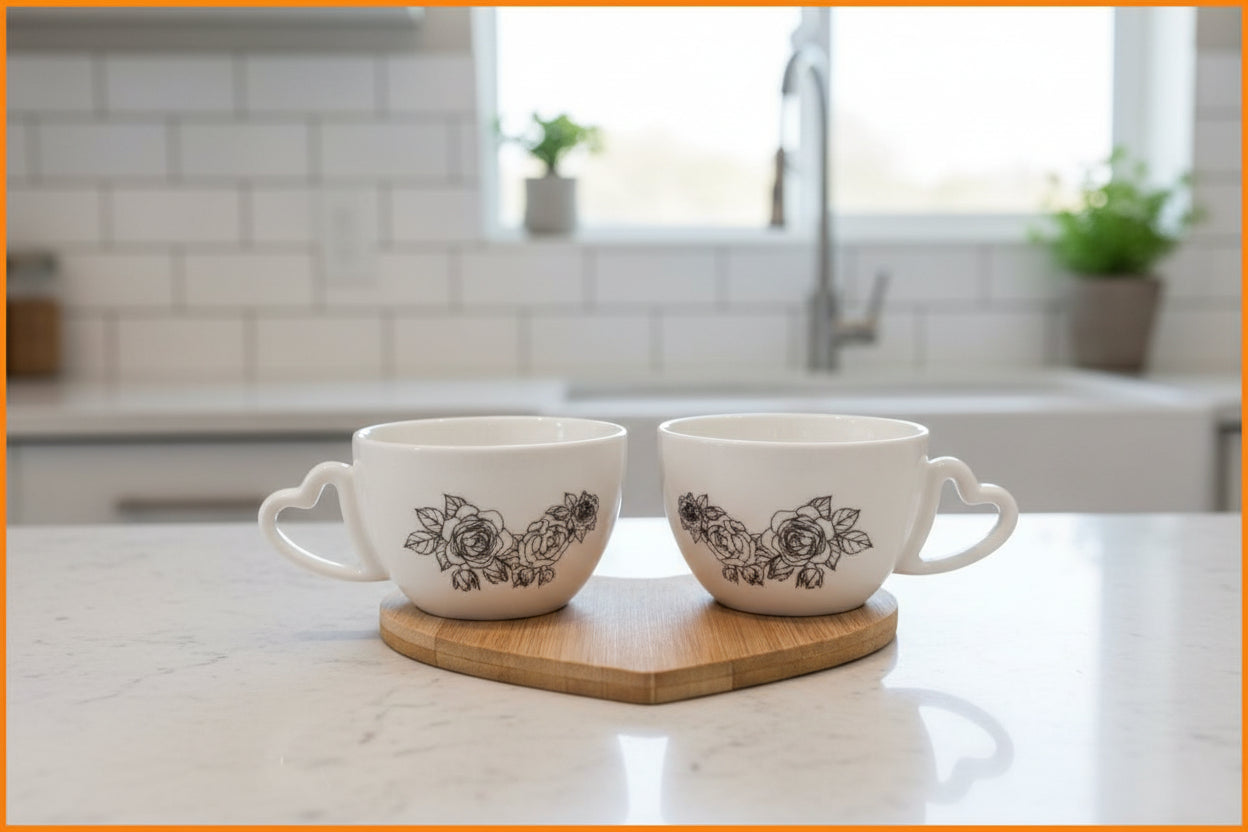 Set 2 tazzine 22018R Linea Rossella