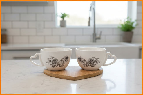 Set 2 tazzine 22018R Linea Rossella